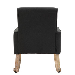 Fauteuil à bascule de rêve, tissu gris foncé