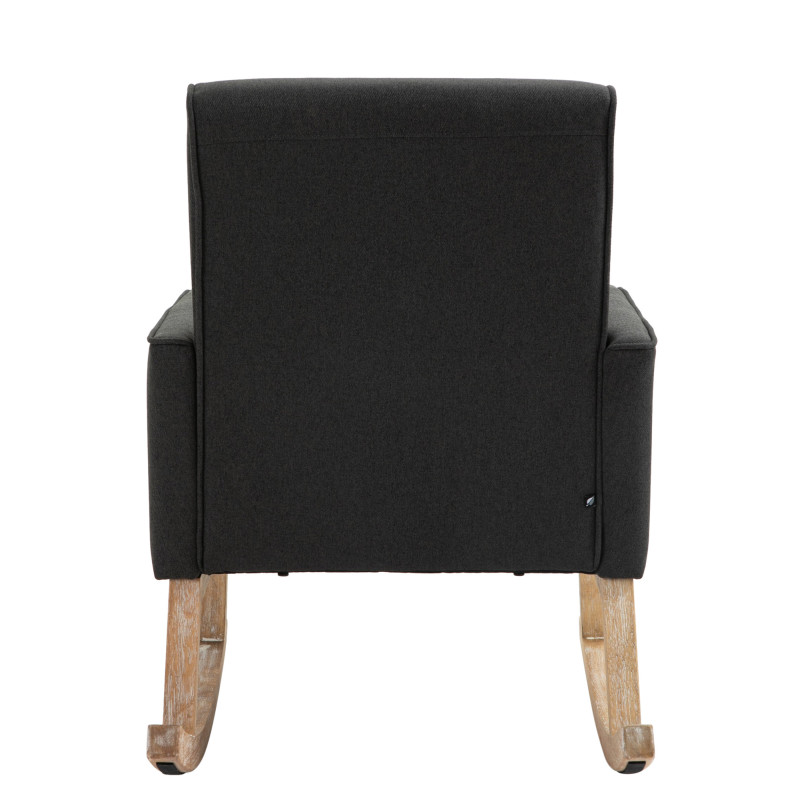 Fauteuil à bascule de rêve, tissu gris foncé