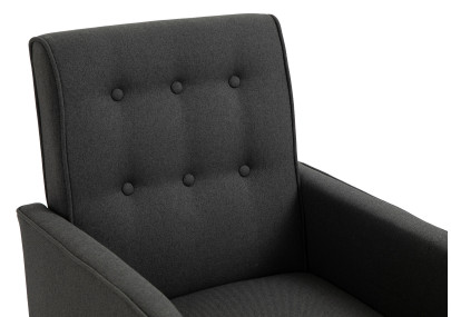 Sedia a dondolo in tessuto Dream grigio scuro