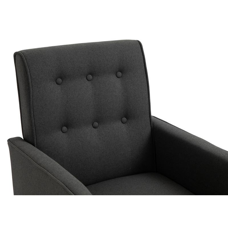 Fauteuil à bascule de rêve, tissu gris foncé