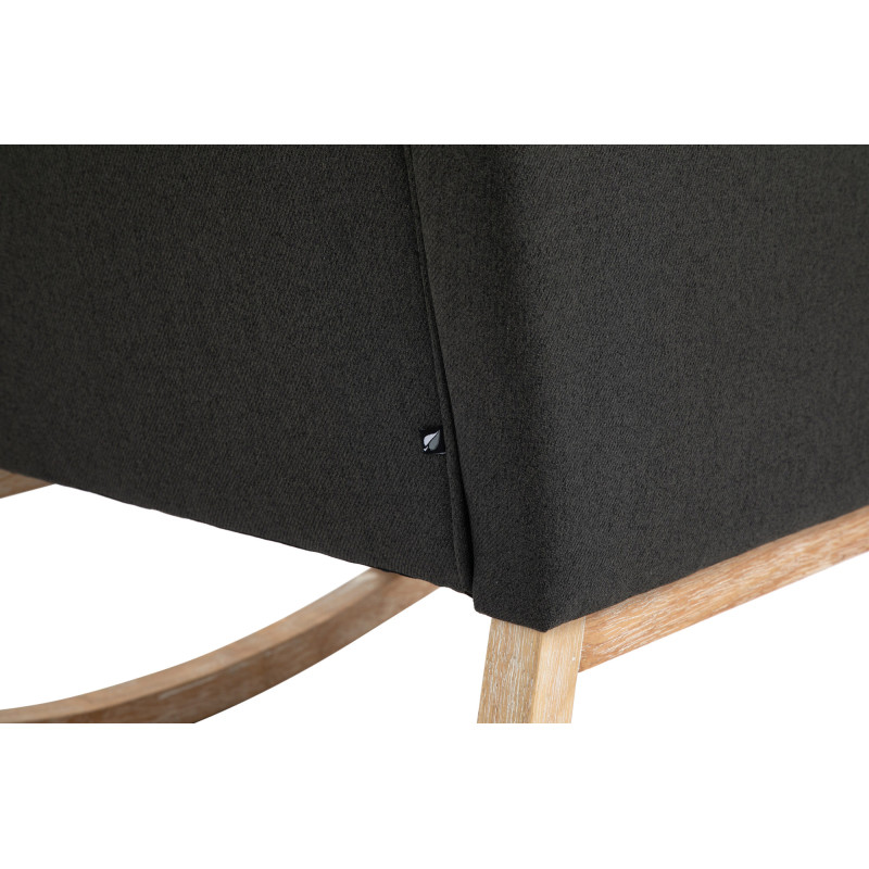 Fauteuil à bascule de rêve, tissu gris foncé