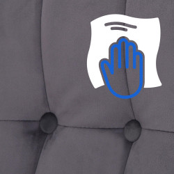 Sedia a dondolo Saltillo in velluto Natura/grigio