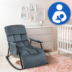 Fauteuil à bascule en velours Cathy gris foncé

**Español (Spanish):**

Balancín de terciopelo Cathy gris oscuro
