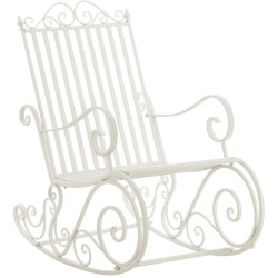 Fauteuil à bascule blanc Smilla