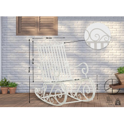 Fauteuil à bascule blanc Smilla