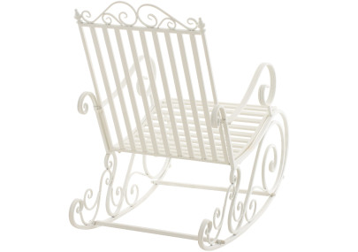 Fauteuil à bascule blanc Smilla