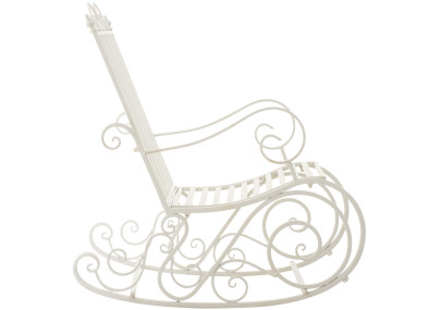 Fauteuil à bascule blanc Smilla