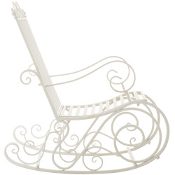 Fauteuil à bascule blanc Smilla