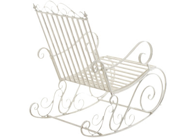 Fauteuil à bascule Smilla blanc antique