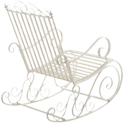 Fauteuil à bascule Smilla blanc antique