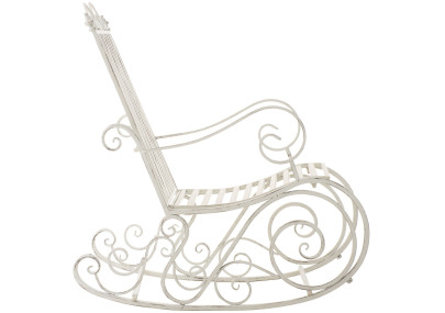 Fauteuil à bascule Smilla blanc antique