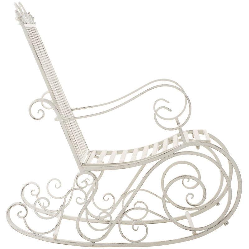 Fauteuil à bascule Smilla blanc antique