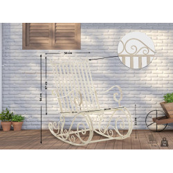 Fauteuil à bascule Smilla, crème antique