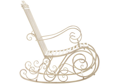 Fauteuil à bascule Smilla, crème antique