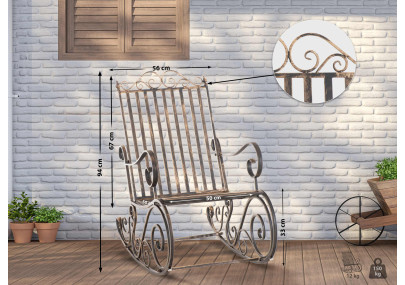 Fauteuil à bascule en bronze Smilla