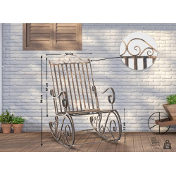 Fauteuil à bascule en bronze Smilla