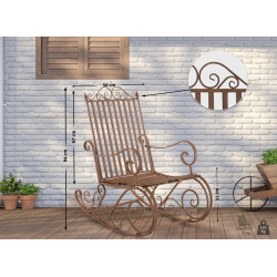 Fauteuil à bascule Smilla, marron