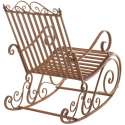 Fauteuil à bascule Smilla, marron