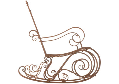 Fauteuil à bascule Smilla, marron