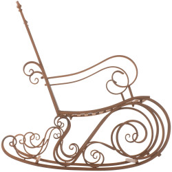 Fauteuil à bascule Smilla, marron