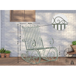 Fauteuil à bascule Smilla, vert antique