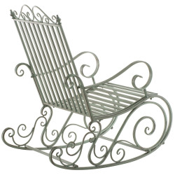 Fauteuil à bascule Smilla, vert antique