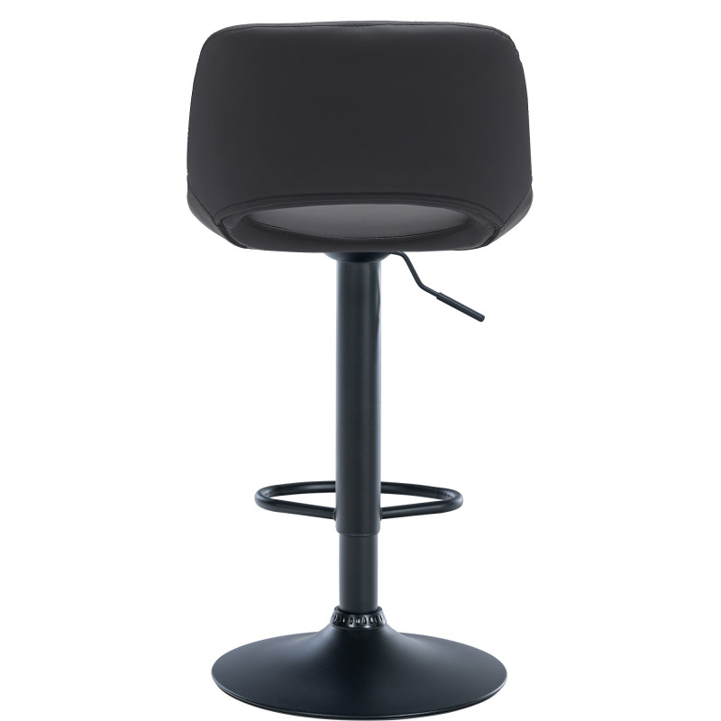 Tabouret de bar Camden, similicuir noir noir