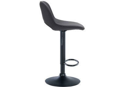Tabouret de bar Camden, similicuir noir
