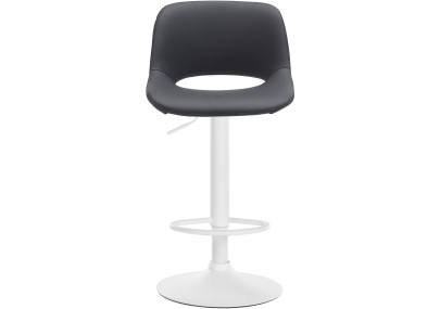Tabouret de bar Camden, similicuir, blanc/noir