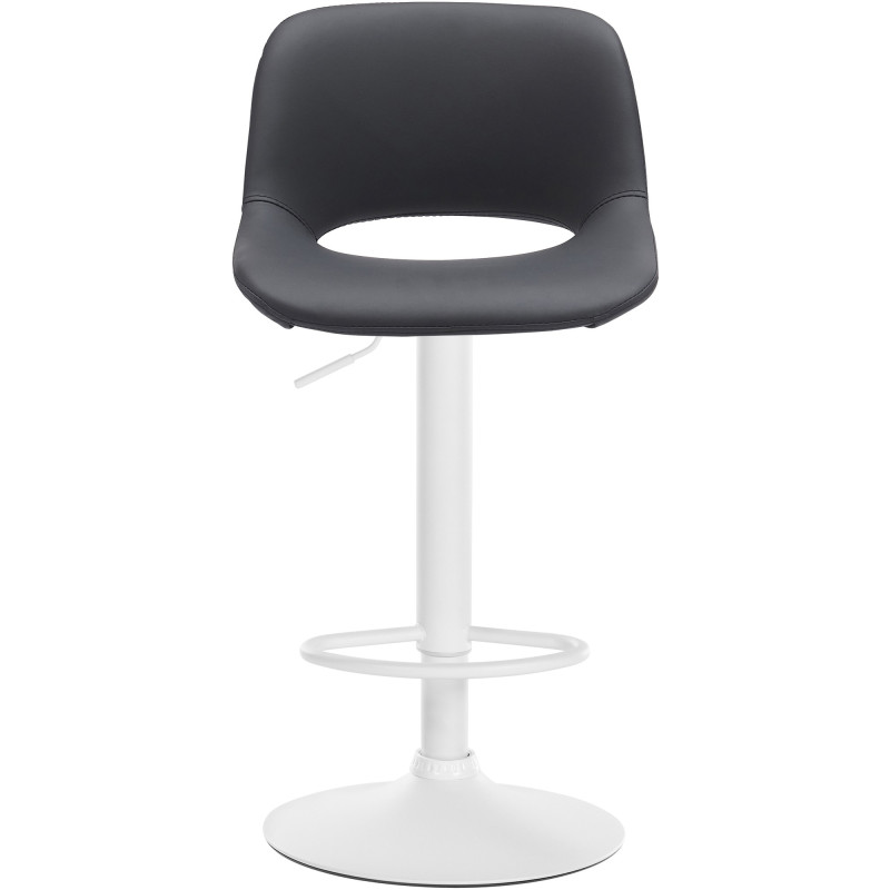 Tabouret de bar Camden, similicuir, blanc noir