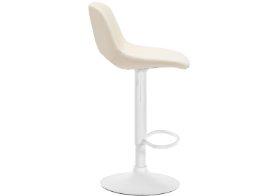 Tabouret de bar Camden, similicuir, blanc/crème