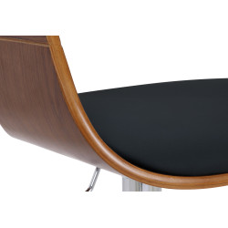 Sgabello Kingston in Similpelle Noce/nero