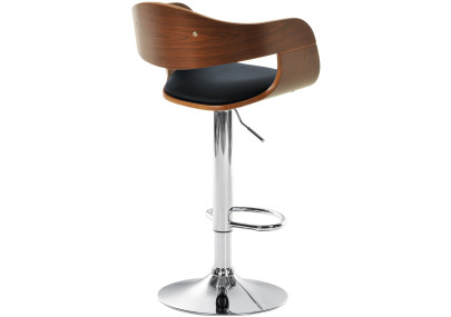 Tabouret de bar Kingston C, noyer/noir