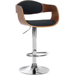 Tabouret de bar Kingston C noyer/noir