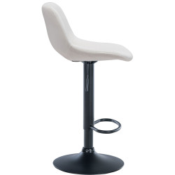 Tabouret de bar Camden en velours noir crème