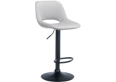 Tabouret de bar Camden en velours noir et gris clair