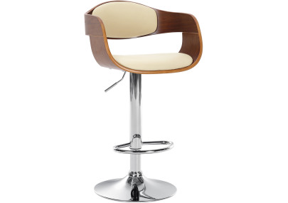 Taburete de bar Kingston Nogal/crema