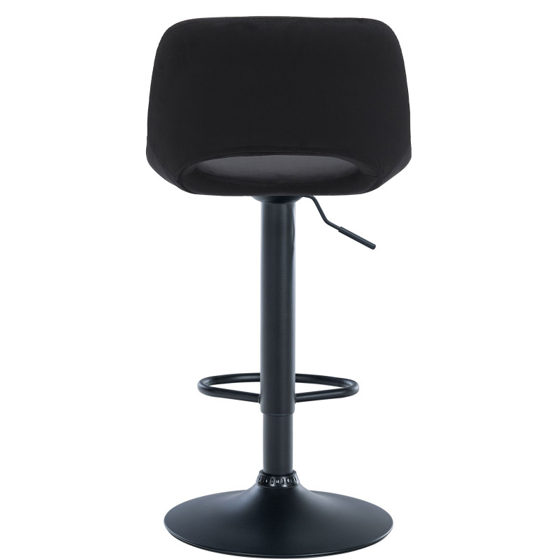 Tabouret de bar Camden en velours noir noir