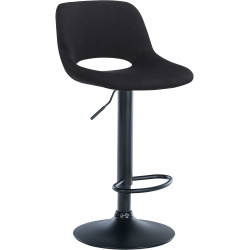 Tabouret de bar Camden en velours noir noir