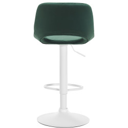 Tabouret de bar Camden en velours blanc vert