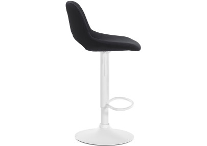 Tabouret de bar Camden en velours blanc noir