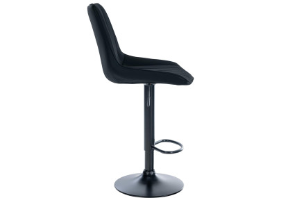 Lot de 2 tabourets de bar Toni simili cuir noir