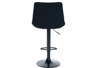 Lot de 2 tabourets de bar Toni simili cuir noir