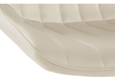 Lot de 2 tabourets de bar Toni simili cuir blanc crème