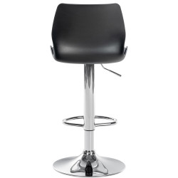 Lot de 2 tabourets de bar Gilbert, en plastique noir