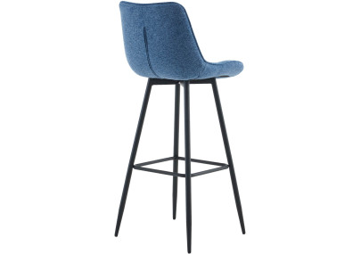 Tabouret de bar Dartford en tissu bleu