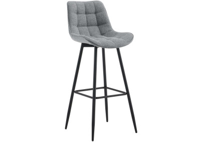 Tabouret de bar Dartford en tissu gris