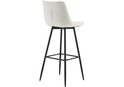 Tabouret de bar Dartford en velours crème