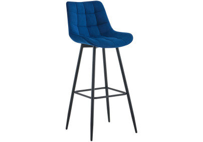 Tabouret de bar en velours bleu Dartford