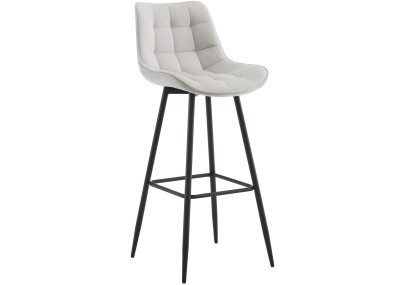 Tabouret de bar Dartford en velours gris